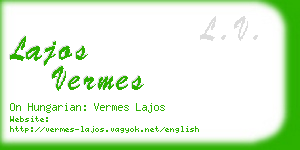 lajos vermes business card